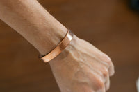 Kopero Premium Kupferarmband Glatt, glatte flache Kupfermanschette am Handgelenk
