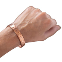 Kopero Kupferarmband Gehämmert am Handgelenk, Manschette mit Hammerschlag aus reinem Kupfer