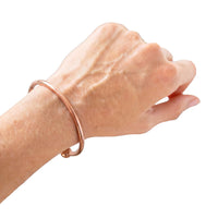 Kopero Kupferarmband Rund am Handgelenk, runde Draht-Manschette aus reinem Kupfer
