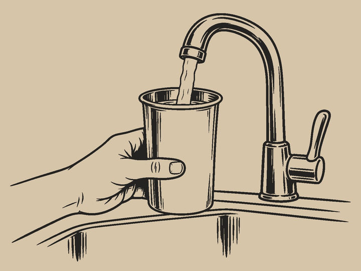 Fülle mit stillem Trinkwasser