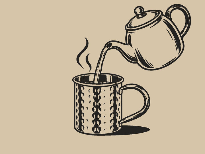 Fülle mit Wasser, Tee oder Kaffee