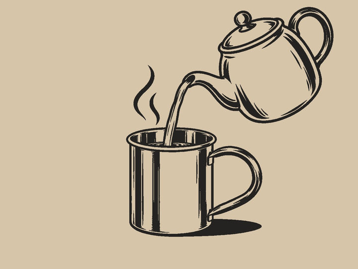 Fülle mit Wasser, Tee oder Kaffee