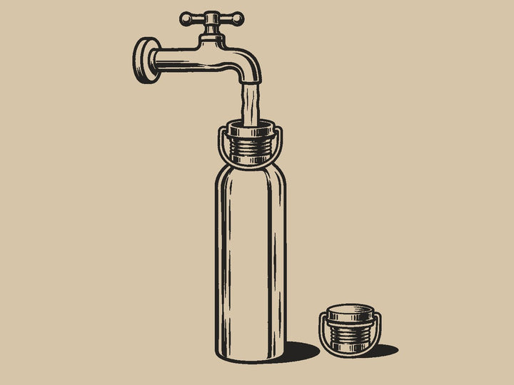 Fülle mit stillem Trinkwasser