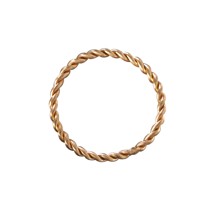 Kopero Koperen Tensorring van 4 cm, gedraaide ring van puur koper, productfoto op witte achtergrond